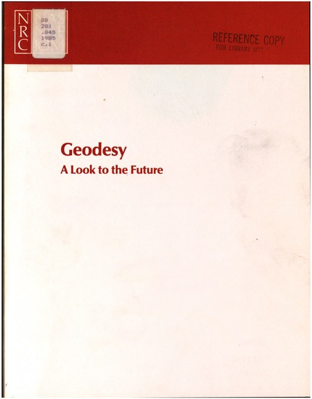 Cover: Geodesy: A Look to the Future