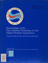 Cover Image: Proceedings of the First National Workshop on the Global Weather Experiment