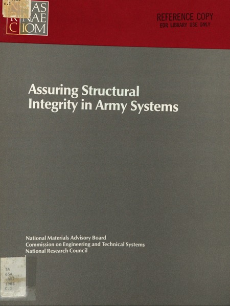 Assuring Structural Integrity in Army Systems