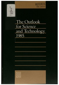Cover Image: The Outlook for Science and Technology, 1985