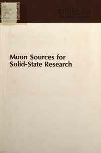 Cover Image: Muon Sources for Solid-State Research