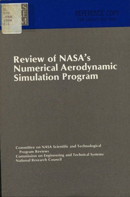 Cover: Review of NASA's Numerical Aerodynamic Simulation Program