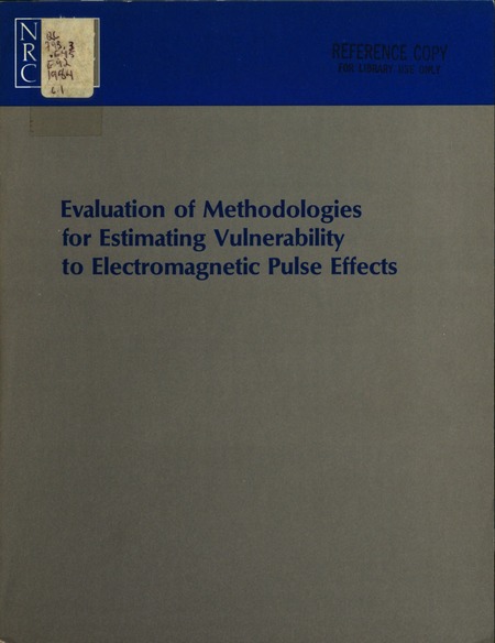 Evaluation of Methodologies for Estimating Vulnerability to Electromagnetic Pulse Effects: A Report