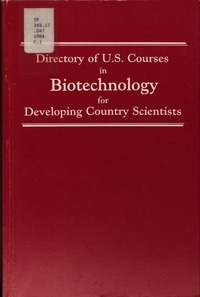 Cover Image: Directory of U.S. Courses in Biotechnology for Developing Country Scientists