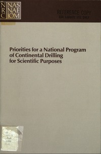 Cover Image: Priorities for a National Program of Continental Drilling for Scientific Purposes