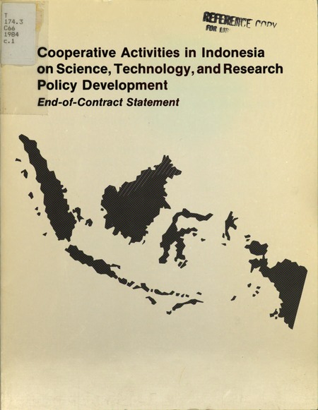 Cooperative Activities in Indonesia on Science, Technology, and Research Policy Development: End-of-Contract Statement
