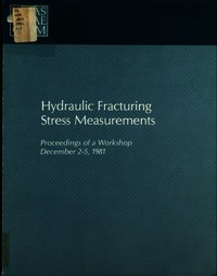 Hydraulic Fracturing Stress Measurements