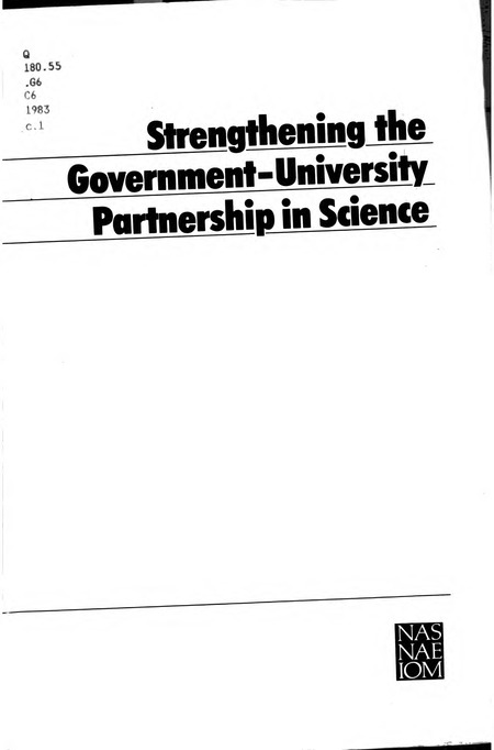 Cover: Strengthening the Government-University Partnership in Science
