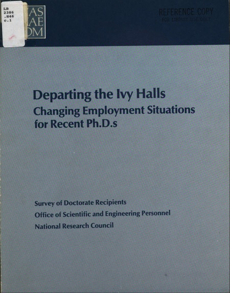 Departing the Ivy Halls: Changing Employment Situations for Recent Ph.D.s