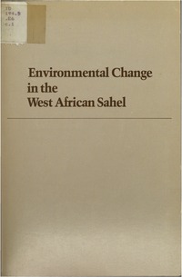 Cover Image: Environmental Change in the West African Sahel