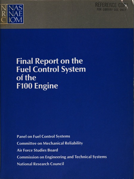 Final Report on the Fuel Control System of the F100 Engine