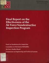 Cover Image: Final Report on the Effectiveness of the Air Force Nondestructive Inspection Program