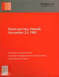 Cover Image: Hurricane Iwa, Hawaii, November 23, 1982