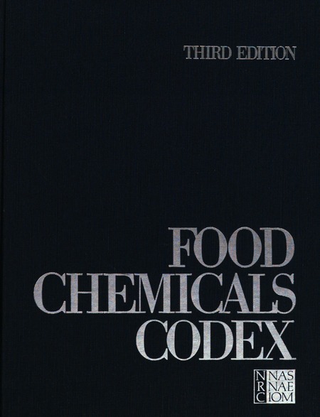 Food Chemicals Codex: First Supplement to the Third Edition