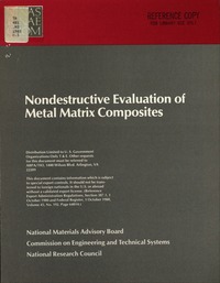Nondestructive Evaluation of Metal Matrix Composites