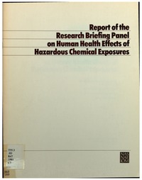 Cover Image: Report of the Research Briefing Panel on Human Health Effects of Hazardous Chemical Exposures