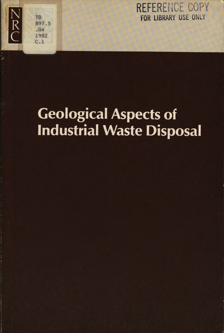 Geological Aspects of Industrial Waste Disposal