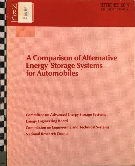 Comparison of Alternative Energy Storage Systems for Automobiles: A Report