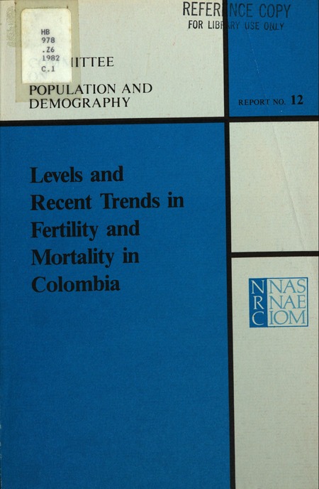 Cover: Levels and Recent Trends in Fertility and Mortality in Colombia