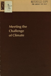 Cover Image: Meeting the Challenge of Climate