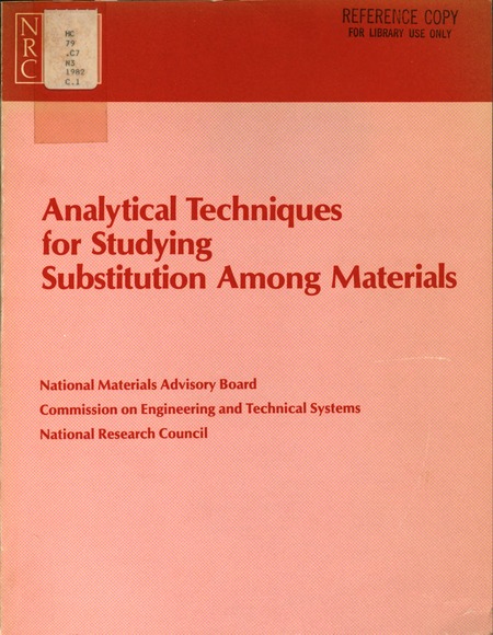 Analytical Techniques for Studying Substitution Among Materials