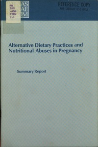 Cover Image: Alternative Dietary Practices and Nutritional Abuses in Pregnancy