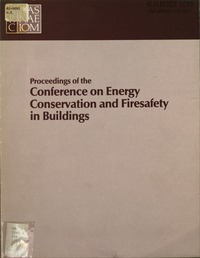 Proceedings of the Conference on Energy Conservation and Firesafety in Buildings