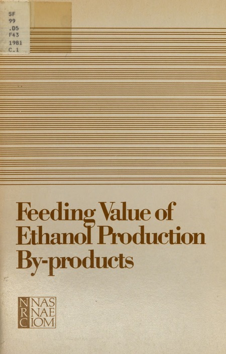Cover: Feeding Value of Ethanol Production By-products