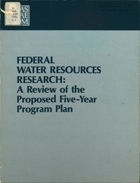 Cover Image: Federal Water Resources Research