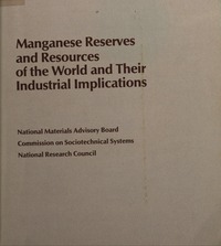 Cover Image:Manganese Reserves and Resources of the World and Their Industrial Implications