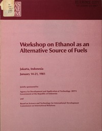 Cover Image: Workshop on Ethanol as an Alternative Source of Fuels