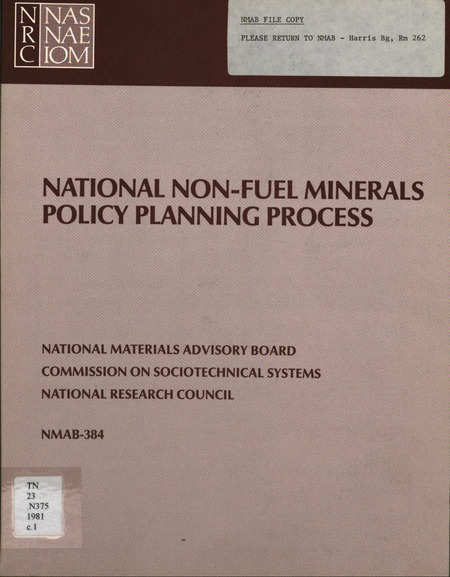 National Non-Fuel Minerals Policy Planning Process: