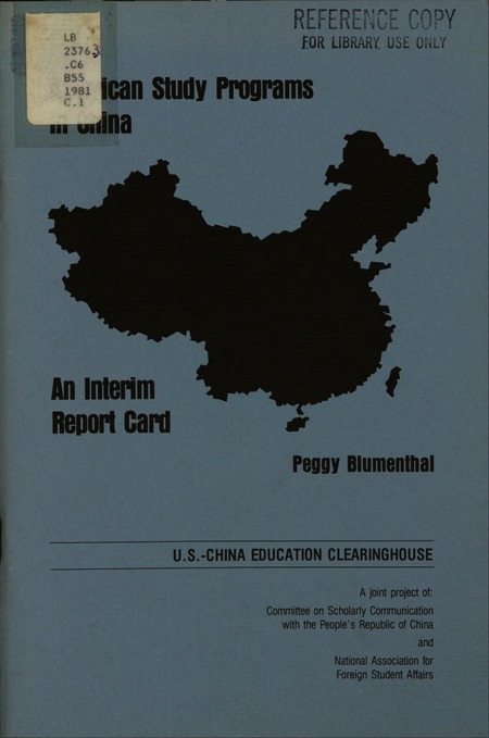 American Study Programs in China: An Interim Report Card