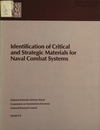 Cover Image:Identification of Critical and Strategic Materials for Naval Combat Systems