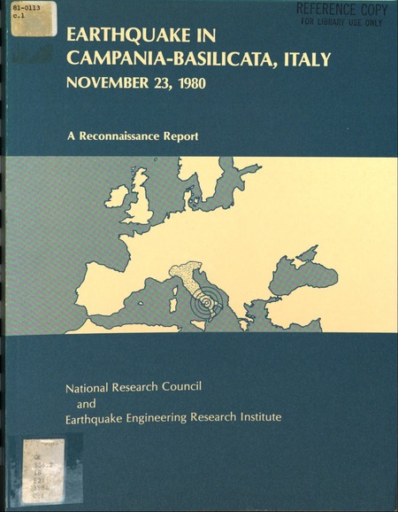 Earthquake in Campania-Basilicata, Italy, November 23, 1980: A Reconnaissance Report