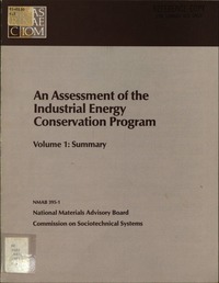 Assessment of the Industrial Energy Conservation Program: Final Summary Report