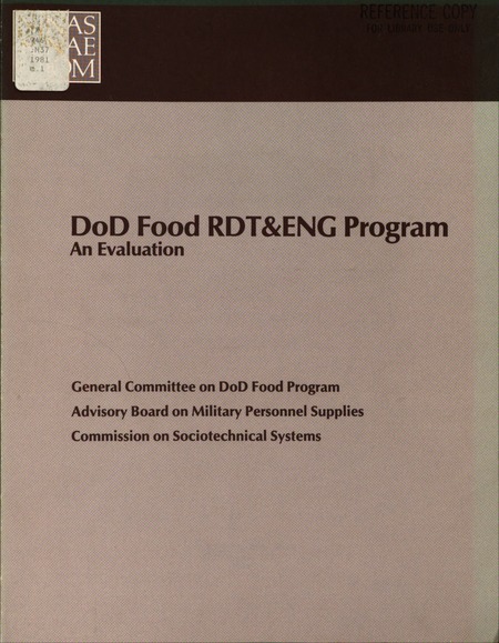 DoD Food RDT&ENG Program: An Evaluation
