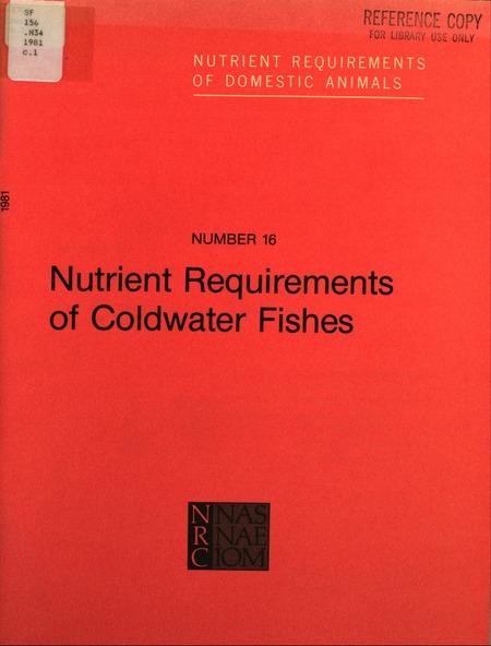 Cover: Nutrient Requirements of Coldwater Fishes