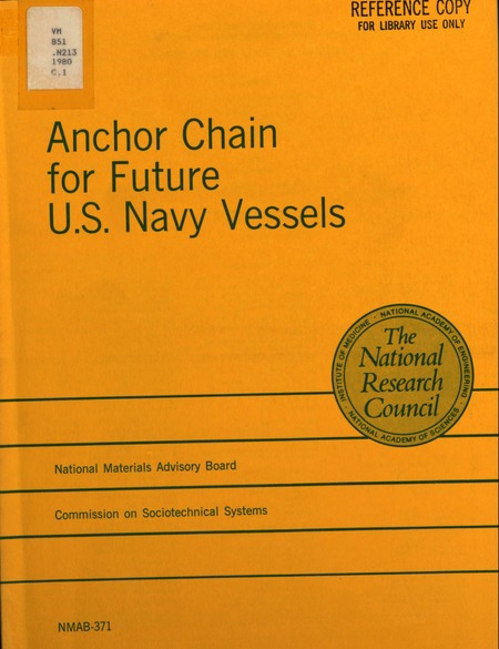 Cover: Anchor Chain for Future U.S. Navy Vessels