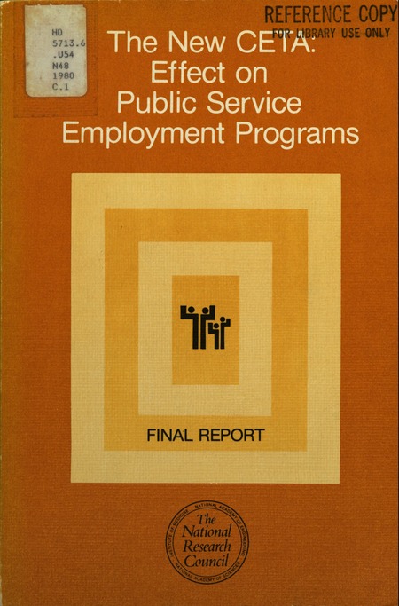 Cover: New CETA: Effect on Public Service Employment Programs: Final Report
