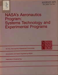 Cover Image: NASA's Aeronautics Program