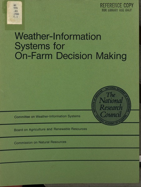 Weather-Information Systems for On-Farm Decision Making