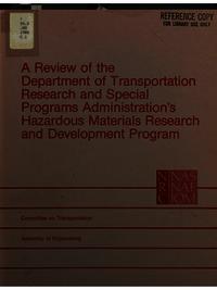 Cover Image: Review of the Department of Transportation Research and Special Programs Administration's Hazardous Materials Research and Development Program