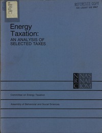 Energy Taxation: An Analysis of Selected Taxes