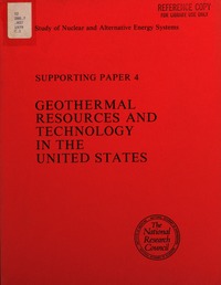 Cover Image:Geothermal Resources and Technology in the United States