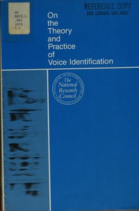 Cover Image: On the Theory and Practice of Voice Identification