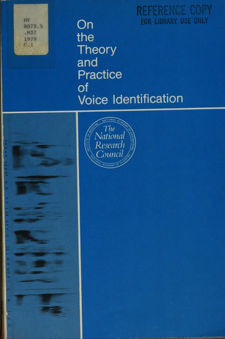 Cover: On the Theory and Practice of Voice Identification