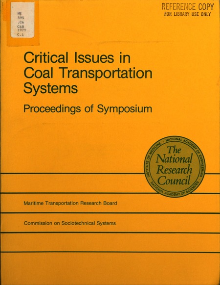 Cover: Critical Issues in Coal Transportation Systems: Proceedings of Symposium