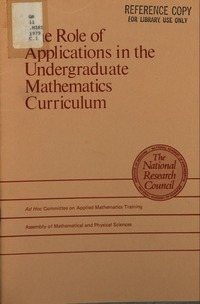 Cover Image: The Role of Applications in the Undergraduate Mathematics Curriculum