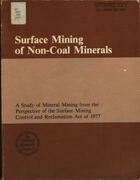 Cover Image: Surface Mining of Non-Coal Minerals